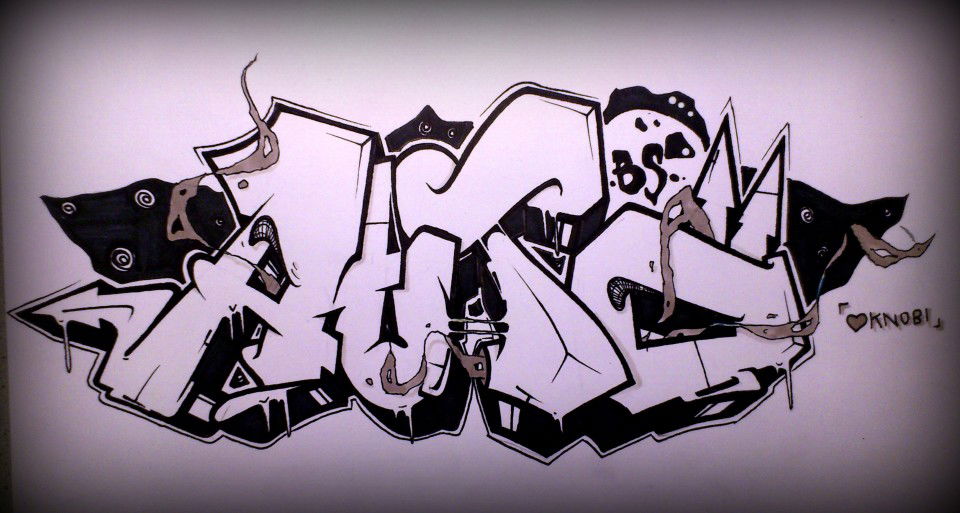 Graffiti Sketch in Chemnitz - Photo by Sir_Shitalot - OBEY, 54, AUTO