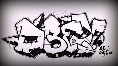 Graffiti Sketch in Chemnitz - Photo by Sir_Shitalot - OBEY, 54, BS