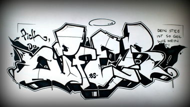 Graffiti Sketch in Gera - Photo by Sir_Shitalot - OBEY, 54, BS (2013)