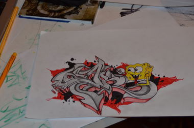 Graffiti Sketch in Sweden - Photo by Siraz