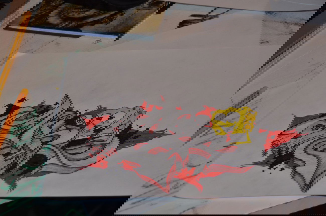 Graffiti Sketch in Sweden - Photo by Siraz