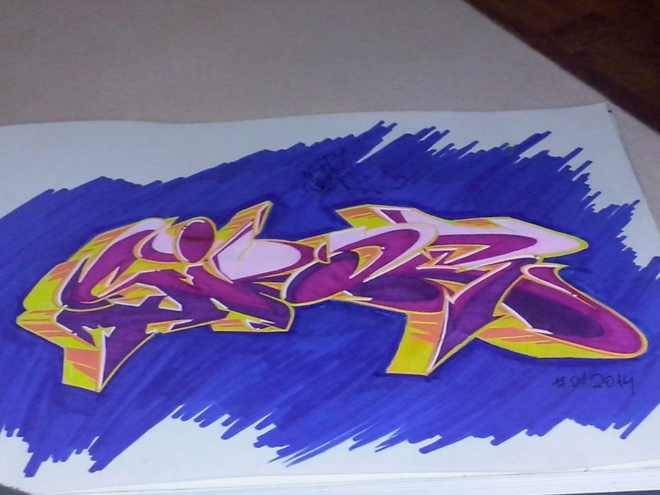 Graffiti Sketch in Libya - Photo by Siraz