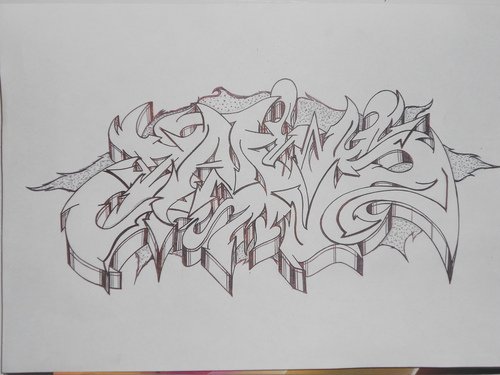 Graffiti Sketch in Sweden - Photo by Siraz
