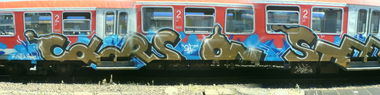 Graffiti Train in Hamburg - Photo by Sirg - cos, colors, on