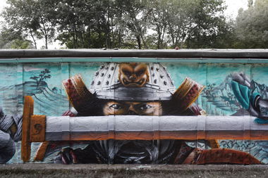 Graffiti Wall in Straussberg deutschland - Photo by Sirius7 - Samurai, Shogun, Sirius7 (2014)