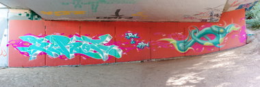 Graffiti Wall in Karlsruhe - Photo by Siroe - emir, siroe, oran (2023)