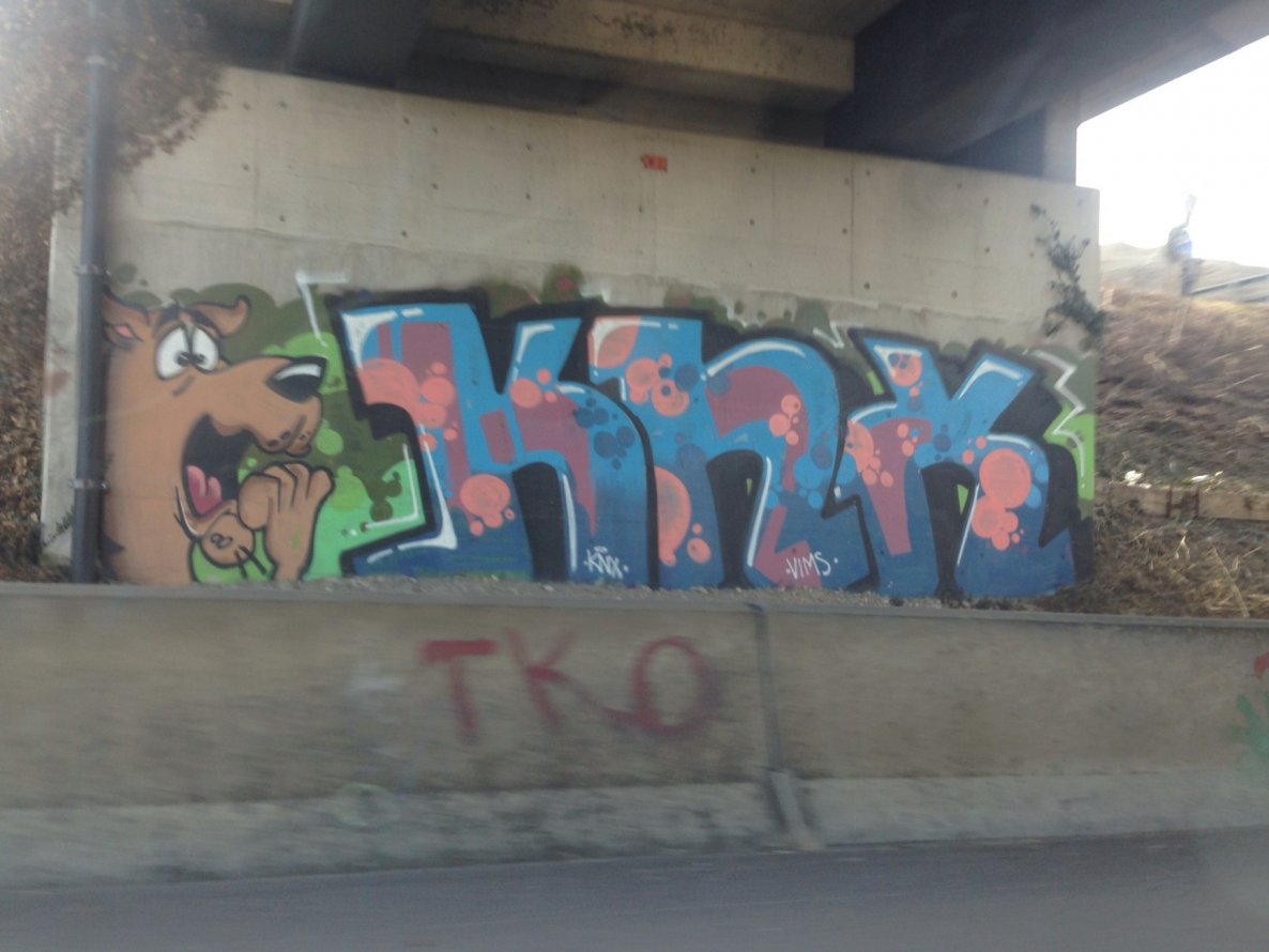 Graffiti Bombing - Photo by SixOhFive - Scooby, Doo, KNX