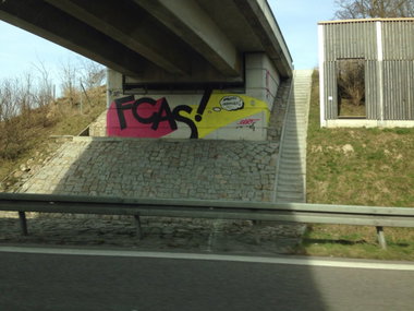 Graffiti Bombing - Photo by SixOhFive - FCA, Dart