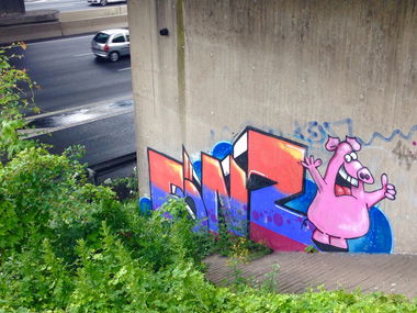 Graffiti Bombing - Photo by SixOhFive - Fönz, Föns