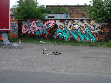 Graffiti Wall in Bitterfeld - Photo by Skafone - onb, staf, skaf