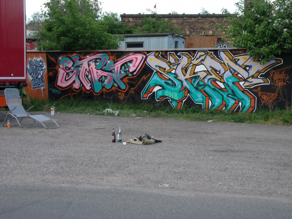 Graffiti Wall in Bitterfeld - Photo by Skafone - onb, staf, skaf
