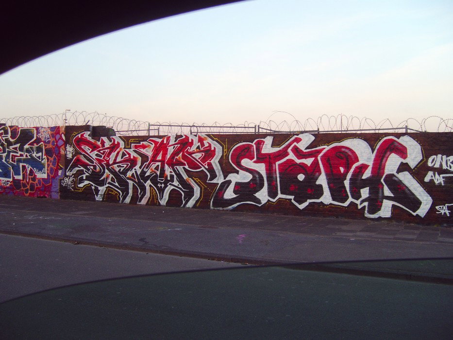 Graffiti Wall in Münster - Photo by Skafone - onb, skaf, staf