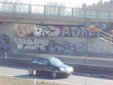 Graffiti Bombing in Münster - Photo by Skafone - onb, adf