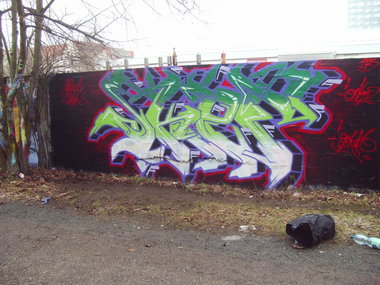 Graffiti Wall in Leipzig - Photo by Skafone - skaf, onb