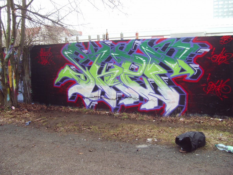 Graffiti Wall in Leipzig - Photo by Skafone - skaf, onb