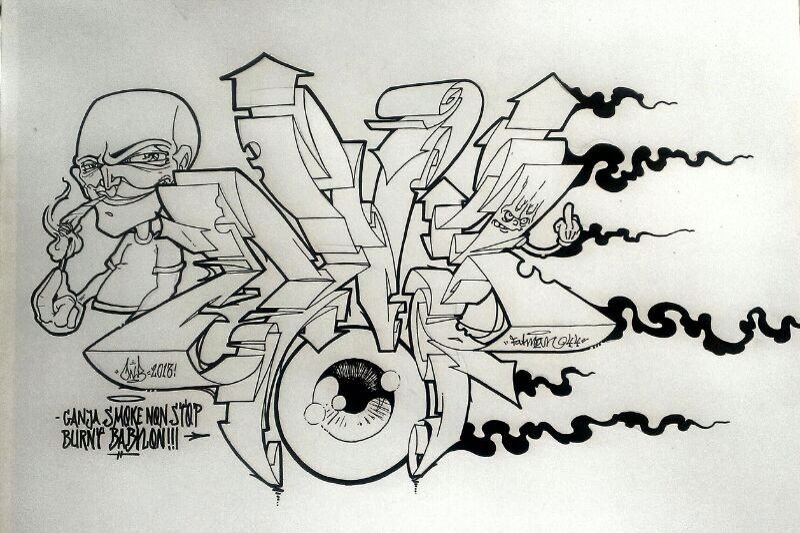 Graffiti Sketch - Photo by Skafone - Fatman, 44, Onb (2014)