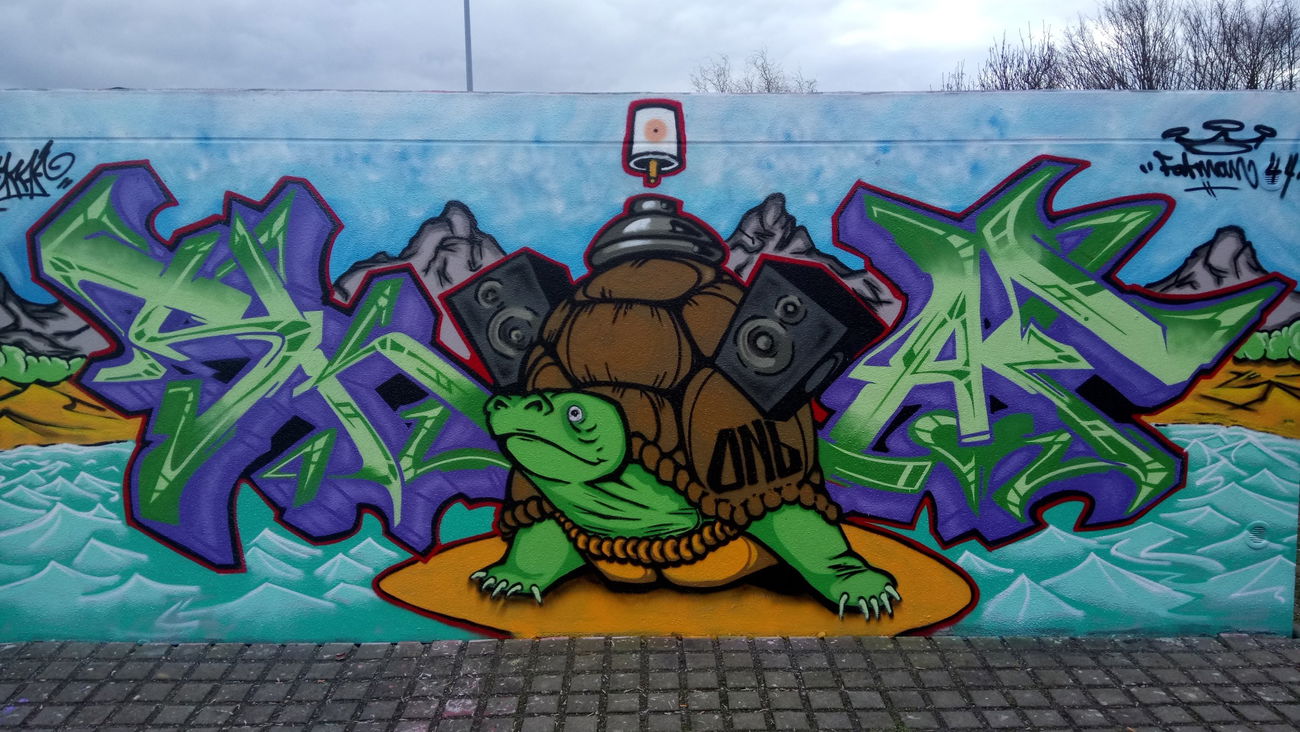 Graffiti in DELITZSCH  - Photo by Skafone - Skaf, fatman44, onb (2017)