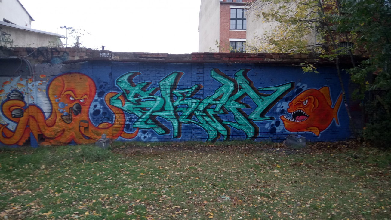 Graffiti Wall in Leipzig - Photo by Skafone - Skaf, fatman44, onb (2017)