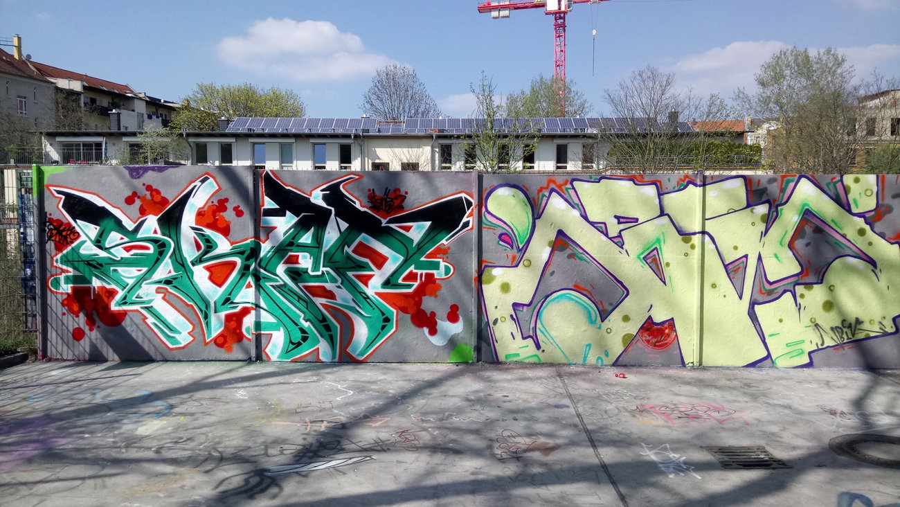 Graffiti Wall in Leipzig - Photo by Skafone - Skaf, onb (2017)
