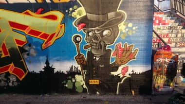 Graffiti Wall in Leipzig - Photo by Skafone - Fatman44, onb (2017)