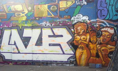 Graffiti Wall in Leipzig - Photo by Skafone - Onb, fatman44 (2017)