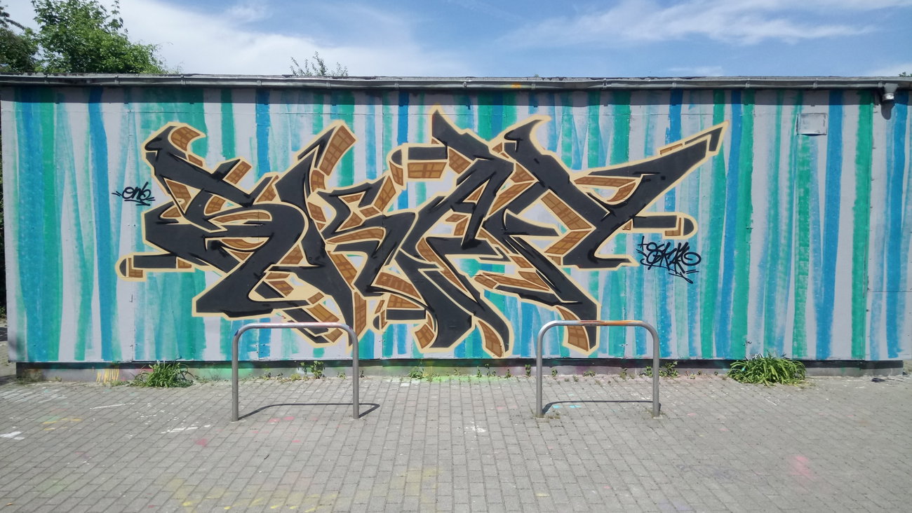 Graffiti Wall in Leipzig - Photo by Skafone - Skaf, onb (2017)