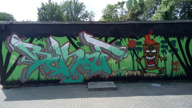 Graffiti Wall in Leipzig - Photo by Skafone - Skaf, onb (2017)
