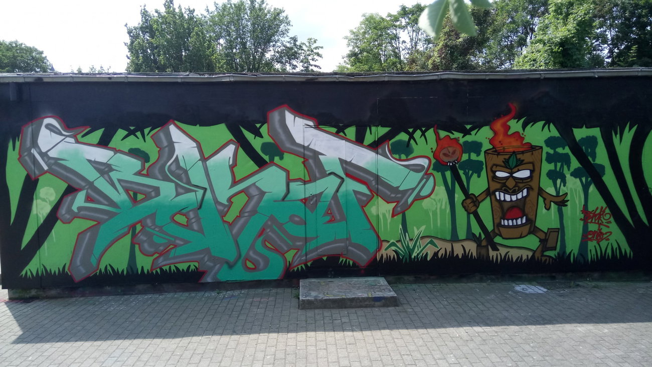Graffiti Wall in Leipzig - Photo by Skafone - Skaf, onb (2017)