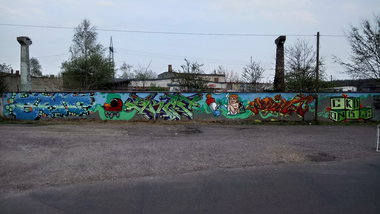 Graffiti Wall in Bitterfeld - Photo by Skafone - Onb, ckb (2017)