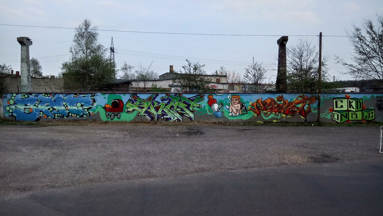 Graffiti Wall in Bitterfeld - Photo by Skafone - Onb, ckb (2017)