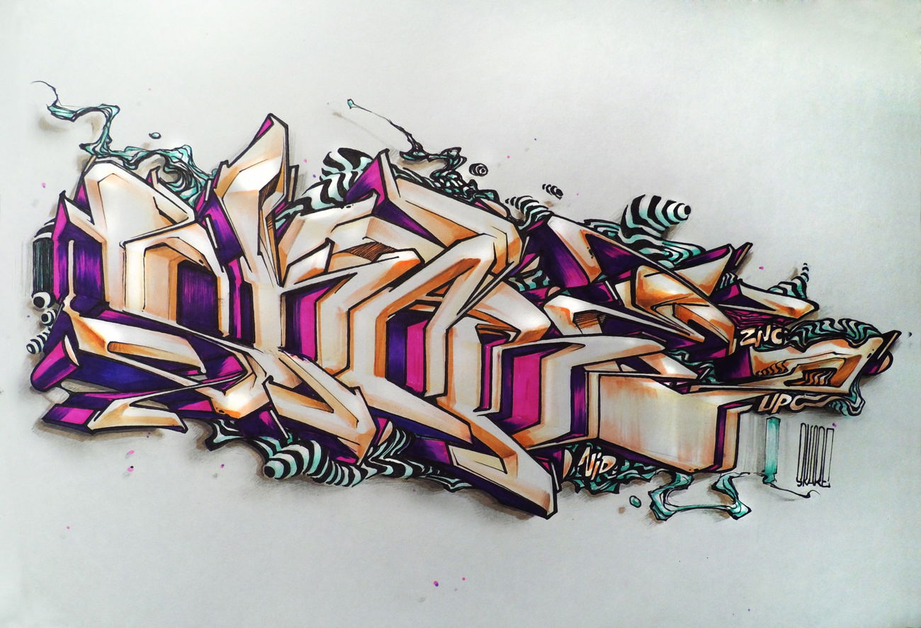 Graffiti Sketch in Warsaw - Photo by Skare - skare, nid, znc
