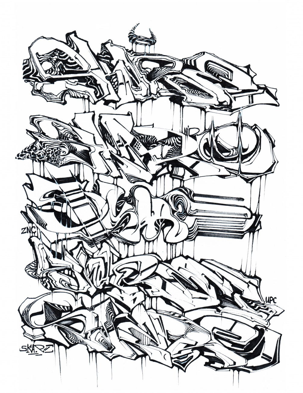 Graffiti Sketch - Photo by Skare - freestyle, sketch, skareone