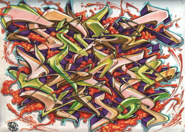 Graffiti Sketch in Syeveredonets\\\'k - Photo by Skare - Skare, sketch (2013)