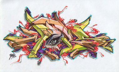 Graffiti Sketch in Ukraine - Photo by Skare - Skare, Mobs, exchange (2013)