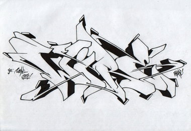 Graffiti Sketch in Ukraine - Photo by Skare - Skare, Wire, Exchange