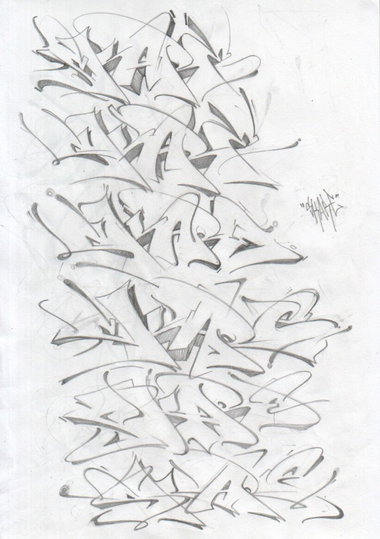 Graffiti Sketch in Ukraine - Photo by Skare - Skare, sketch, throw
