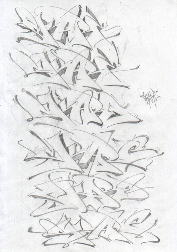 Graffiti Sketch in Ukraine - Photo by Skare - Skare, sketch, throw