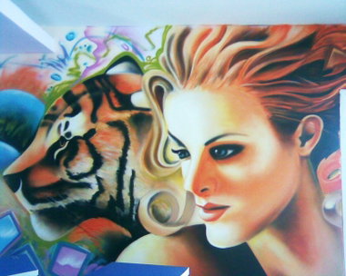 Graffiti Wall in Ukraine - Photo by Skare - Skare, wall, tiger (2013)