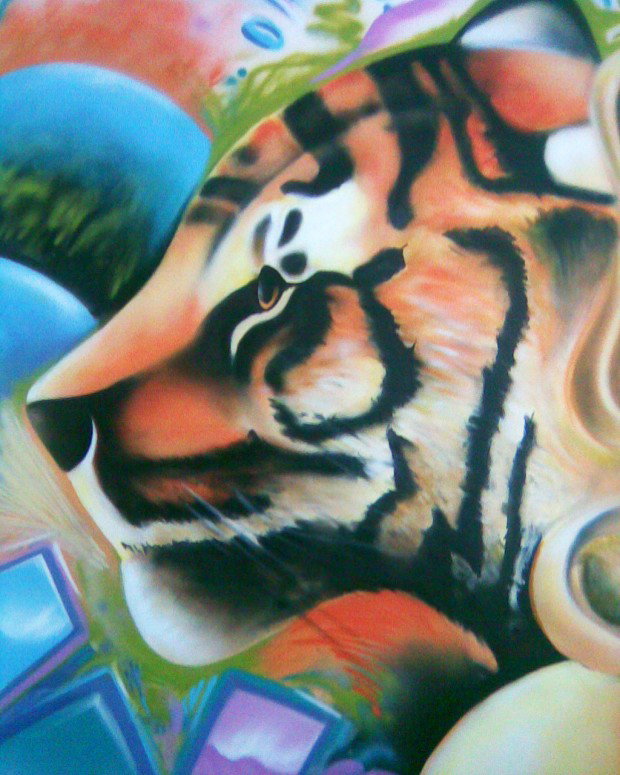 Graffiti Wall in Ukraine - Photo by Skare - Tiger, animal, character (2013)