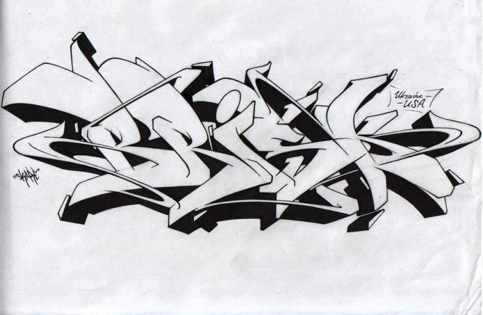 Graffiti Sketch - Photo by Skare - Brisk, Skare, Sketch
