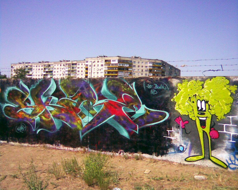 Graffiti Wall in Ukraine - Photo by Skare - Skare, Bodik, playbodik