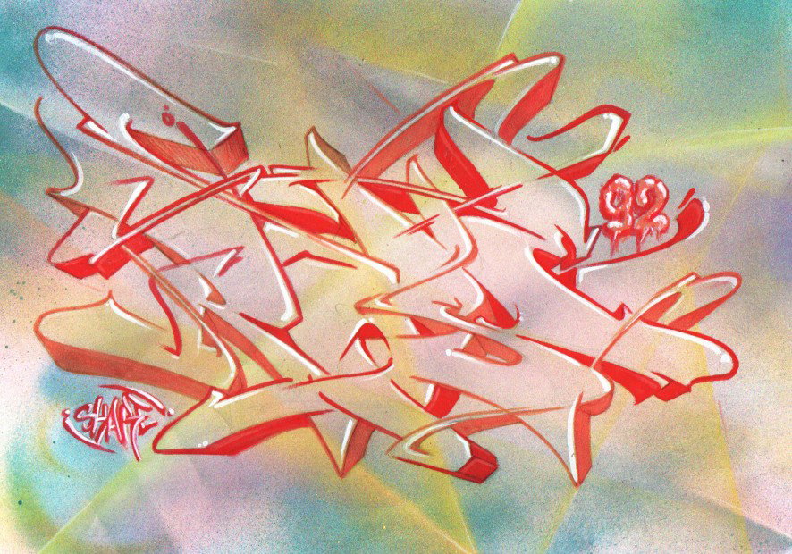 Graffiti Sketch in Ukraine - Photo by Skare - Skare, exchange, Rose92 (2013)