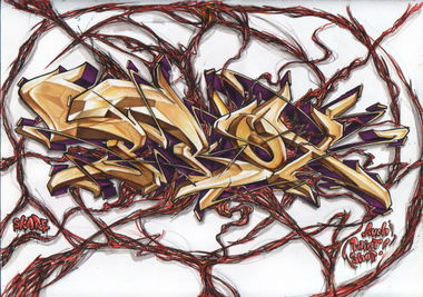 Graffiti Sketch in Severodonetsk - Photo by Skare - Skare, battle, sketch