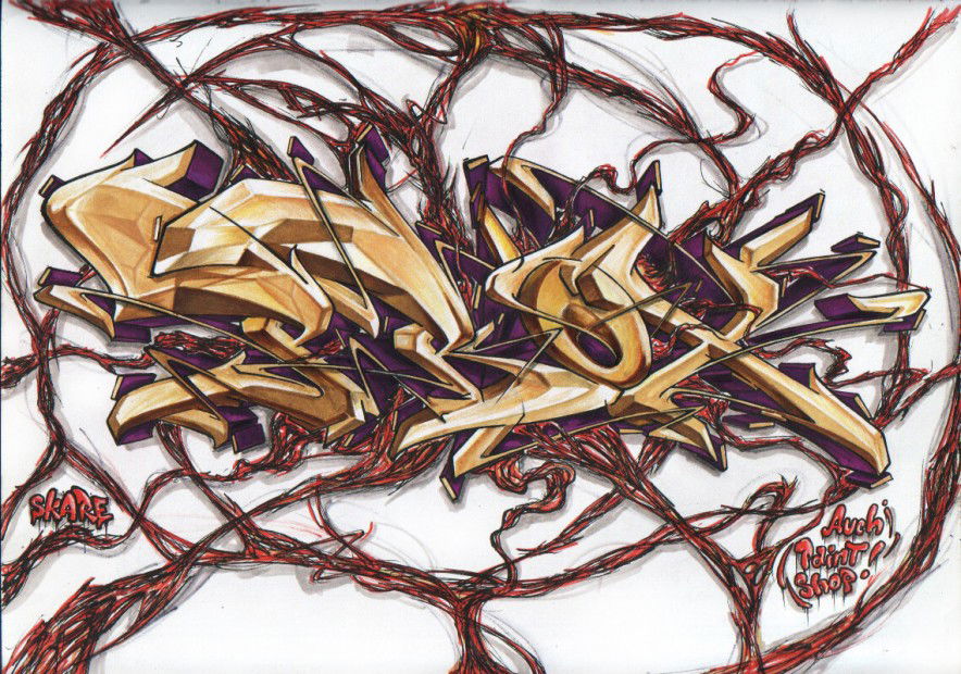 Graffiti Sketch in Severodonetsk - Photo by Skare - Skare, battle, sketch