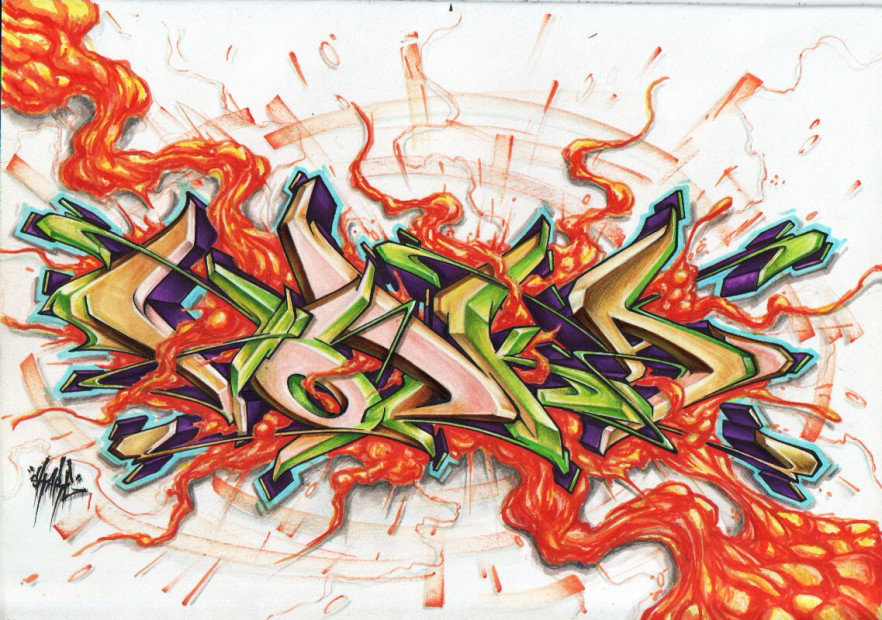 Graffiti Sketch in Severodonetsk - Photo by Skare - Skare, Vodka, Vodker (2013)