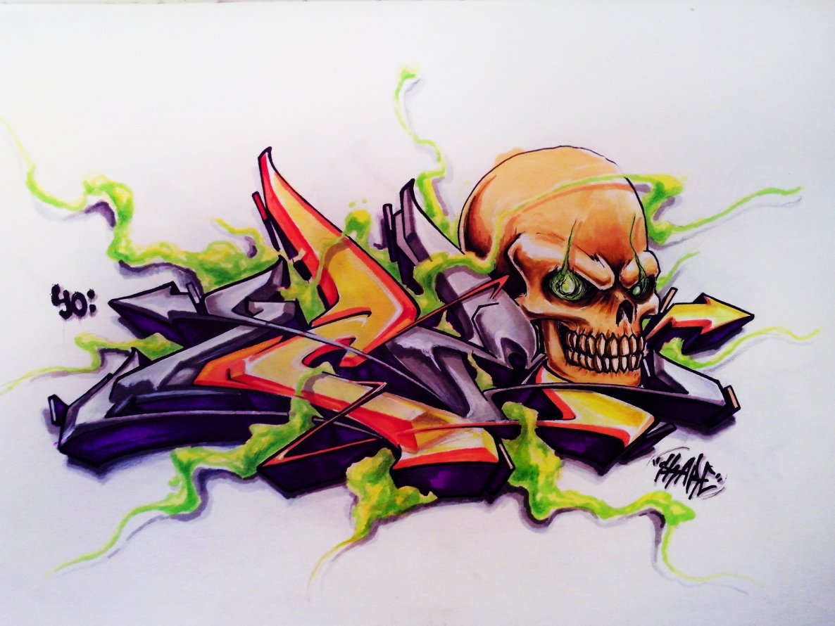 Graffiti Sketch - Photo by Skare - Ice, Skare, sketch (2013)