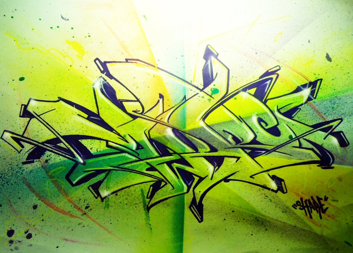 Graffiti Sketch in Warsaw - Photo by Skare - Skare, sketch, aware (2013)