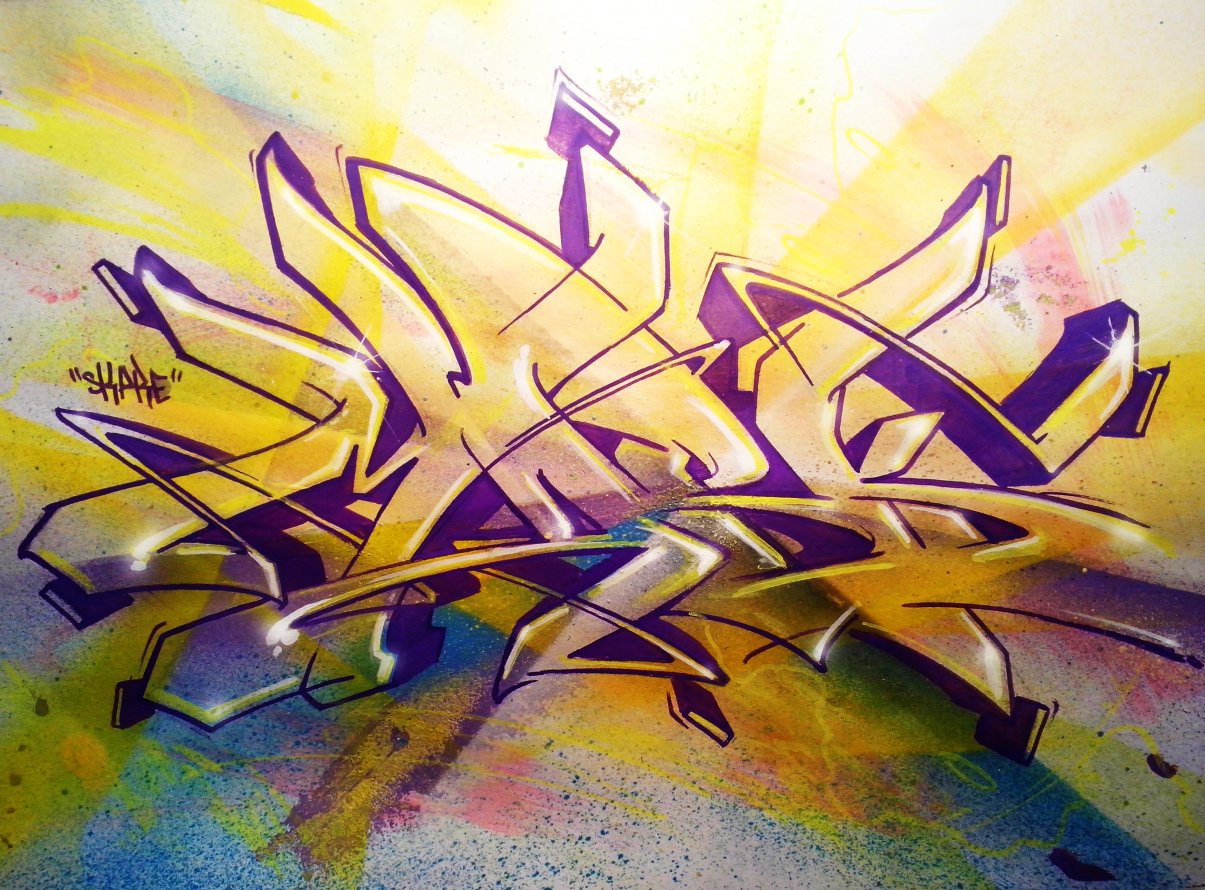Graffiti Sketch in Warsaw - Photo by Skare - Skare, Mark, sketch (2013)
