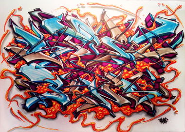 Graffiti Sketch in Warsaw - Photo by Skare - Skare, Streetpins, Sketch (2013)
