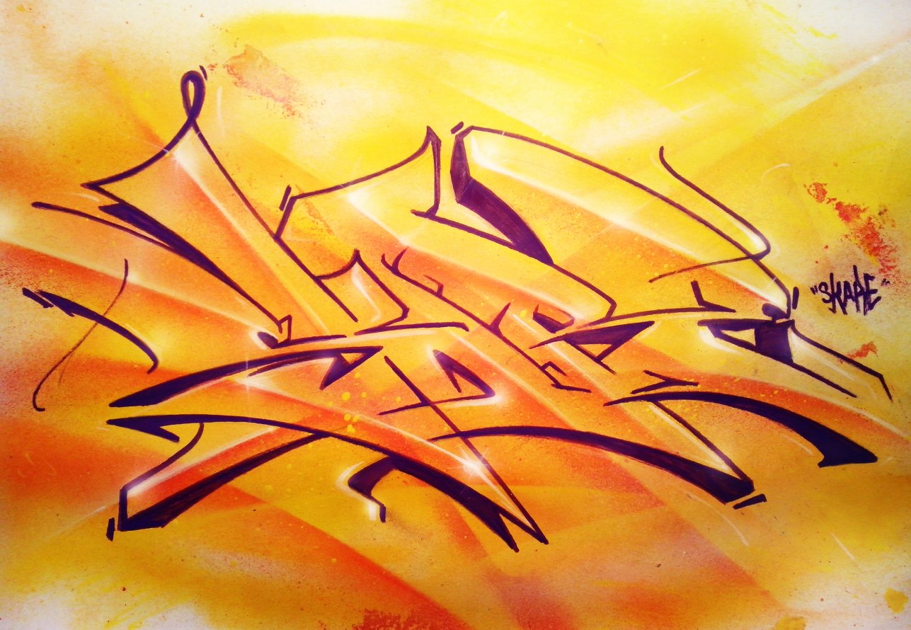 Graffiti Sketch in Warsaw - Photo by Skare - Skare, sketch (2013)